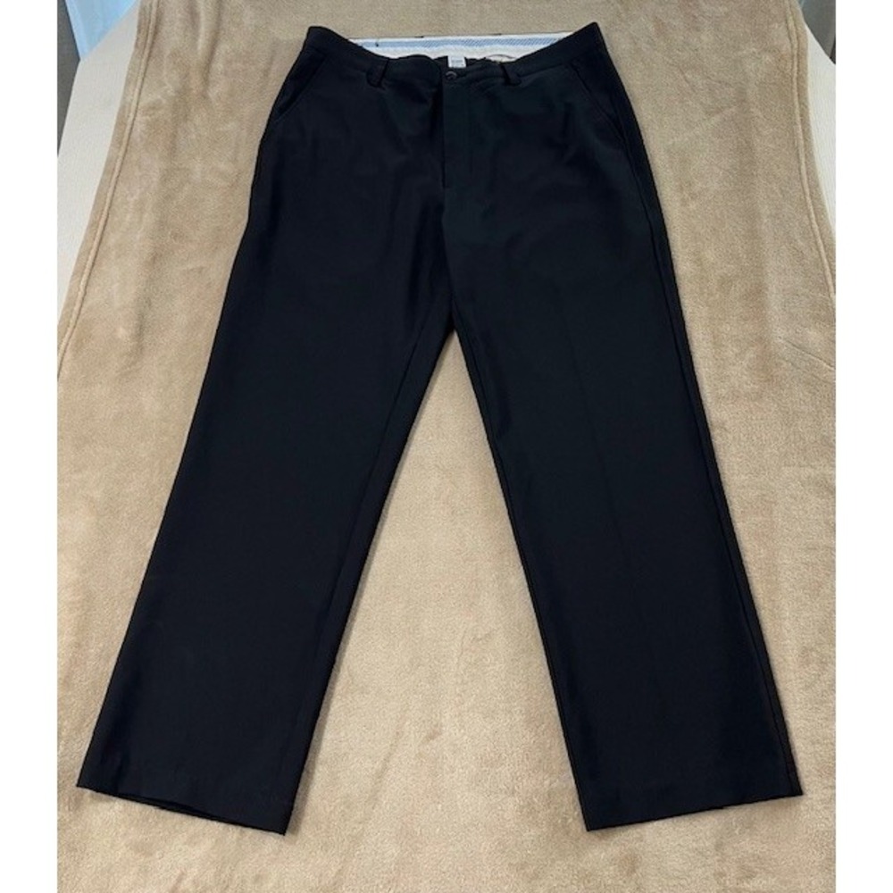 FootJoy FJ pants Men W36 L30 black Performance Stretch Flat Front Slack Golf EUC
